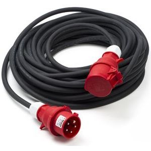 Brennenstuhl CEE Verlengkabel IP44 (10m kabel, H07RN-F 5G16,0, 400V/63A 5- polig met CEE stekker en koppeling, voor buiten IP44, Made in Germany) zwart