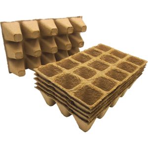 Nature - Biopottrays 5x5x5cm - 6x15st - stekpotje - biologisch afbreekbaar