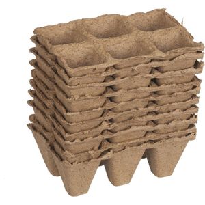 Nature Turfpottrays 6 vakjes - 10 stuks