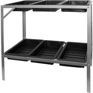Nature - Kweek-/oppottafel - H77 x 77 x 40cm - met 6 kweekbakken