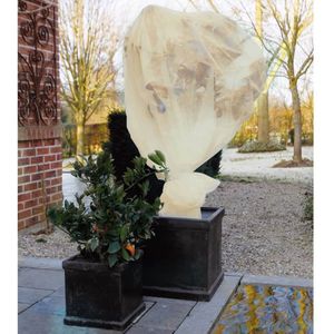 Nature plantenhoes XL - 5 x 2 meter - beige - anti-vorst planten beschermhoes - 500 x 200 cm