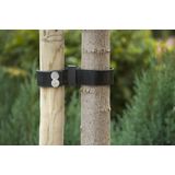 Nature Rubber/Canvas Boomband Zwart 2 stuks 0,4x3,8x60cm