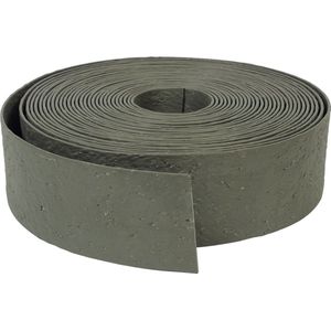 Nature - Borderrand op rol - 12cm x 24m - 5mm dik - grijs - perkrand met textuur