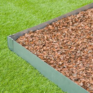 Borderrand - Natuurlijk Verzinkt Staal - Hoogte 10,2 cm - Lengte 2,64 m