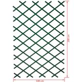 Nature Plantenklimrek 100x200 cm PVC Groen - Duurzaam Tuinrek voor Klimplanten