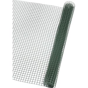 Schermgaas - groen - kunststof - UV bestendig - 1 x 3 m - vierkant maaswijdte 20 x 20 mm