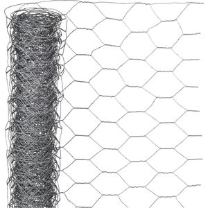 Nature - Verzinkt staal gaas - 1 x 2,5m - Grijs - 13 x 13mm mazen