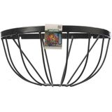 Nature Hanging Basket Smeedijzer - Ophangen En Haken - 20.2x40.3x18.7 cm Zwart