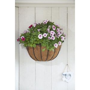 Nature Hanging Basket Smeedijzer - Ophangen En Haken - 20.2x40.3x18.7 cm Zwart