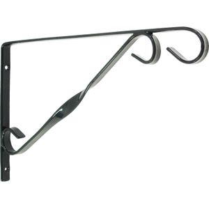Muurhaken donkergroen 18.5 x 30 cm - geplastificeerd verzinkt staal - plantenhaak hanging basket haa - Plantenbakhaken
