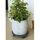 Nature - Planttrolley met wieltjes - Ø30cm - Antraciet - houtcomposiet
