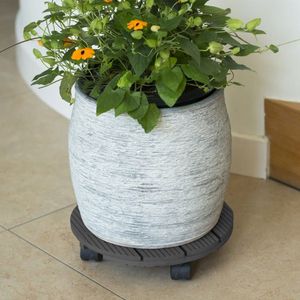 Nature Plantentrolley Rond Ø30 cm Antracietkleurig