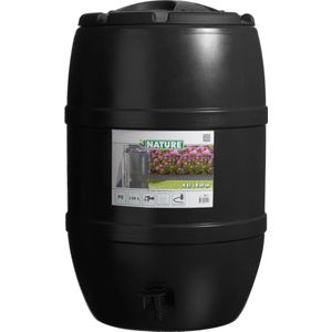 <p>Deze regenton van Nature heeft een capaciteit van 120 liter en is ideaal voor het opvangen van regenwater in kleine tot middelgrote tuinen en patio's. De watertank is gemaakt van uv-bestendig polyethyleen en is geschikt voor buitengebruik. Het afsluitbare deksel en de kraan maken het eenvoudig om emmers en gieters te vullen. Let op, de watertonstandaard is niet inbegrepen bij de levering.</p>
<ul>
  <li>Kleur: zwart</li>
  <li>Materiaal: PE (Polyethyleen)</li>
  <li>Afmetingen: 51 x 81 cm (ø x H)</li>
  <li>Inhoud: 120 L</li>
  <li>Inclusief afsluitbaar deksel</li>
  <li>Met een kraan voor het eenvoudig vullen van emmers en gieters</li>
  <li>Exclusief regentonstandaard</li>
</ul>