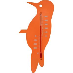 <p>De mooie vinkvormige tuinthermometer van Nature is gemaakt van oranje ABS kunststof. Hij kan aan de muur van je huis of op het balkon worden opgehangen, zodat je altijd op de hoogte bent van de buitentemperatuur.</p>
<p>Dankzij deze thermometer kun je altijd zowel modieus als op het weer gekleed op stap!</p>
<ul>
  <li>Kleur: oranje</li>
  <li>Materiaal: ABS kunststof</li>
  <li>Afmetingen: 7,5 x 0,3 x 15 cm (B x D x H)</li>
  <li>Wandthermometer</li>
</ul>