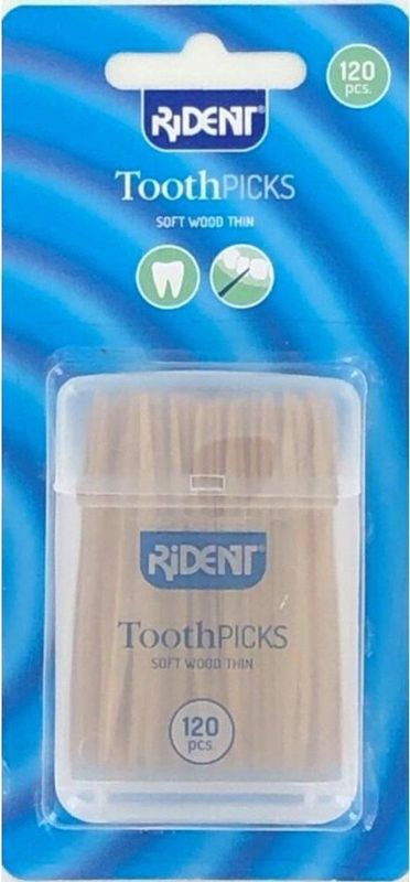 Rident Tandenstokers Hout Dun 120 stuks