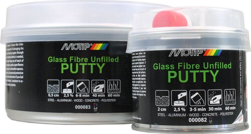 MoTip 2K Polyester Glasvezelplamuur - 1kg - Voor Sterke Reparaties