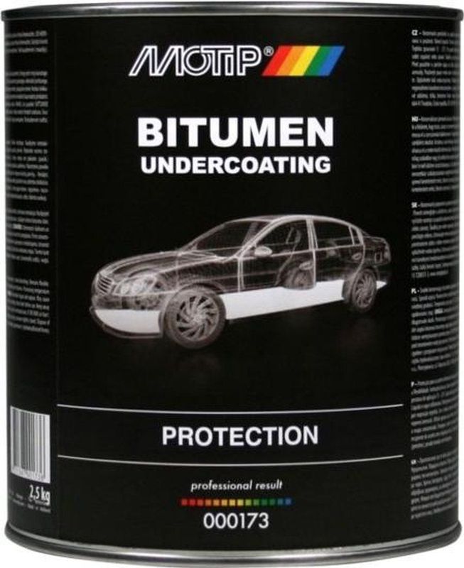 Motip - Bitumen UnderCoating - 2.5KG - Bescherming Onderkant Auto - Bestand Tegen Weersinvloeden