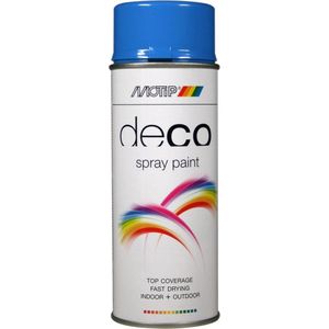 MoTip Deco Colourspray Hoogglans RAL5015 Hemelsblauw 400 ML