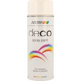 Motip - deco alkyd hoogglans lak - RAL 9016 verkeerswit - 400 ml