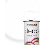 Motip - deco alkyd hoogglans lak - RAL 9016 verkeerswit - 400 ml