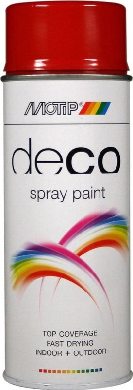 MoTip - Deco Paint - Spuitbus - Vuurrood - 400 ml