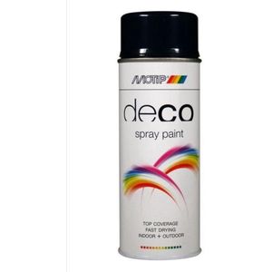 Motip deco alkyd hoogglans lak RAL 5011 staalblauw (01635) - 400 ml.