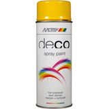 Motip - Deco Alkyd Hoogglans Lak - Koolzaad Geel - 400 ml