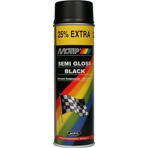 Motip - Spuitlak - Zwart - 500 ml - Sneldrogend en UV-bestendig