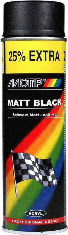 MoTip - Mat Zwart - Spuitverf - RAL 9005 - Sneldrogend