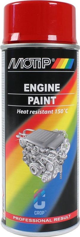 MoTip - Engine Paint - Spuitbus - Rood - Hittebestendig - 400ml