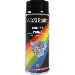 MoTip - Engine Paint - Spuitbus - Zwart - Hittebestendig