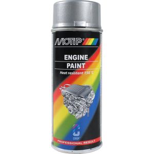 MoTip - Engine Paint - Spuitbus - Aluminium Zilver Metallic - Hittebestendig