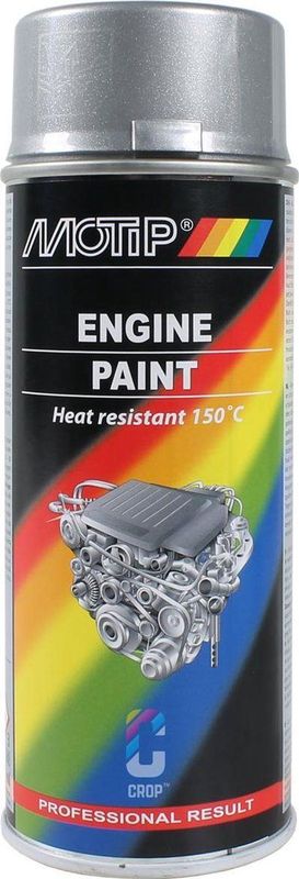 MoTip - Engine Paint - Spuitbus - Aluminium Zilver Metallic - Hittebestendig
