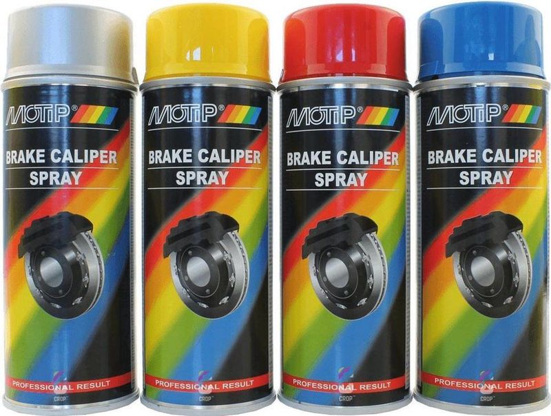 MoTip Remklauwverf - Geel - Spuitbus 400ml - Hittebestendig & Slijtvast