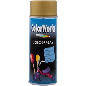 ColorWorks Verf Spuitbus - Spuitlak - Hoogglans Goud - 400 ml