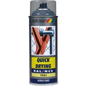 Motip industrial acryllak hoogglans RAL 7031 blauwgrijs - 400 ml.