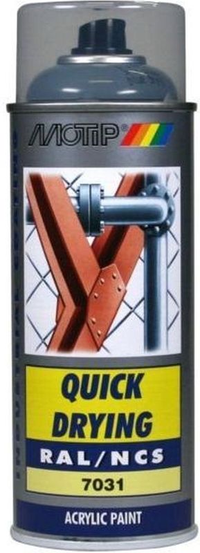 Motip industrial acryllak hoogglans RAL 7031 blauwgrijs - 400 ml.