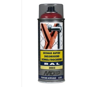 Motip industrial acryllak hoogglans RAL 3003 robijn rood  - 400 ml.