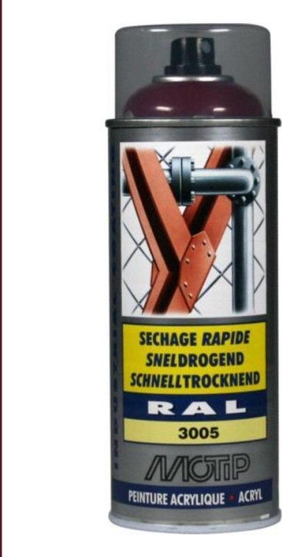 Motip - Acryllak - RAL 3005 - Wijnrood - 400ml