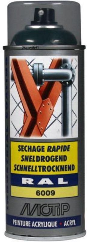 Motip - Spuitbus Acryllak - RAL 6009 Dennengroen - 400ml - Hoogglans
