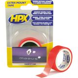 HPX - Ultra Mount - Dubbelzijdige Tape - Transparant - 19mm x 1,5m