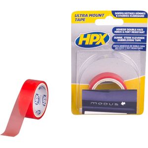 HPX - Ultra Mount - Dubbelzijdige Tape - Transparant - 19mm x 1,5m