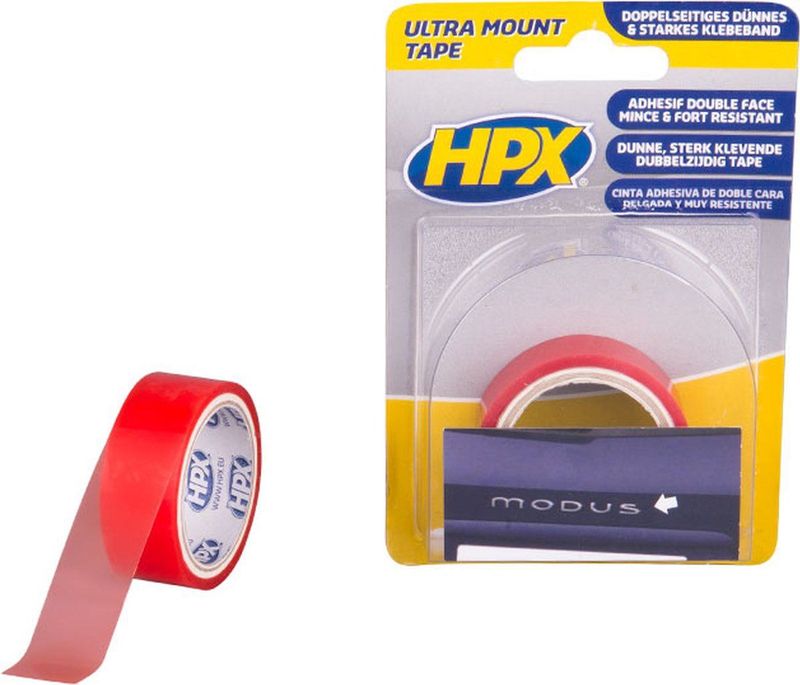 HPX - Ultra Mount - Dubbelzijdige Tape - Transparant - 19mm x 1,5m