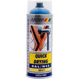 Motip industrial acryllak hoogglans RAL 5017 verkeersblauw - 400 ml.