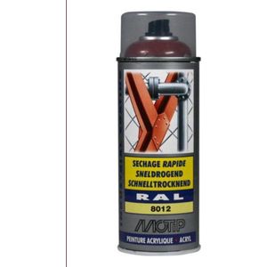 Motip industrial acryllak hoogglans RAL 8012 roodbruin - 400 ml