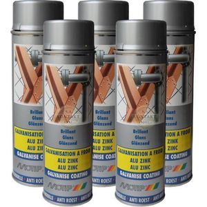 MoTip Industrial Alu-Zinkspray in Spuitbus - 500ml - Roestbescherming - Hittebestendig