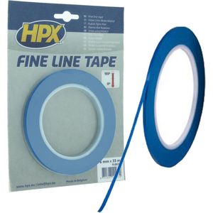 HPX Fine line tape (lineerband) | Blauw | 3mm x 33m - FL0333 | 40 stuks FL0333