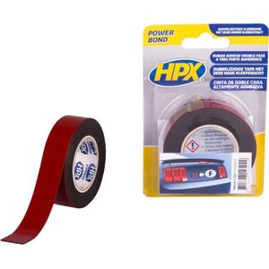 HPX - Dubbelzijdige HSA Bevestigingstape - Antraciet - 19mm x 2m - 20 Stuks
