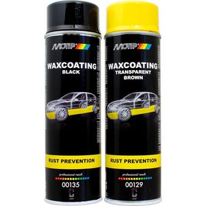 MoTip - Waxcoating - Spuitbus - 500ml - Bescherming tegen Roest
