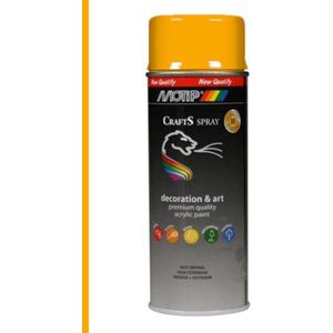Motip crafts acryllak hoogglans signaalgeel (RAL 1003) - 400 ml